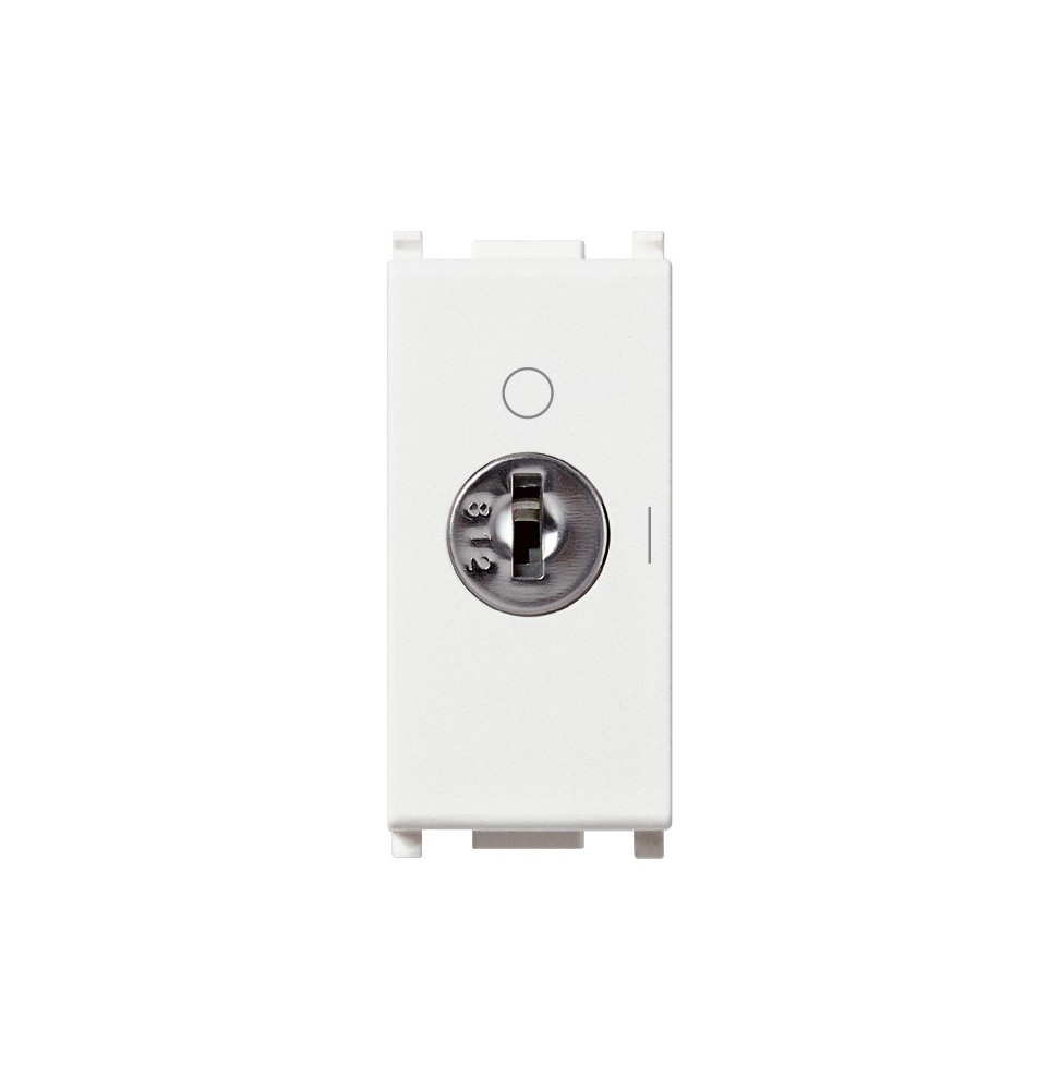Interruttore bipolare 16A a chiave 250V Bianco Vimar Plana 14083