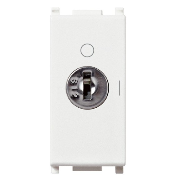 Interruttore bipolare 16A a chiave 250V Bianco Vimar Plana 14083