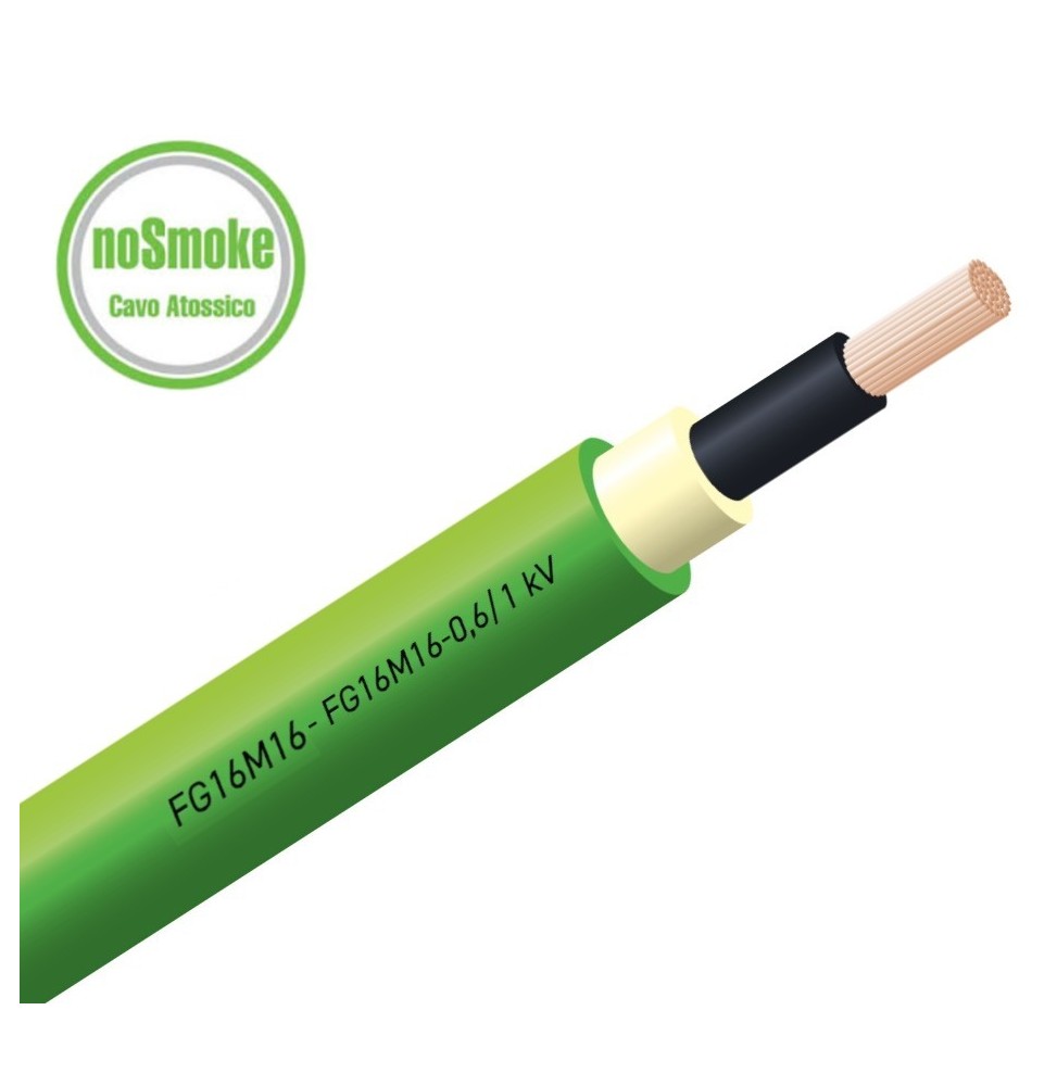 Cavo FG16M16 1x150 mmq Flessibile guaina colore Verde