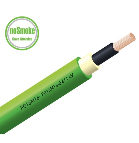Cavo FG16M16 1x150 mmq Flessibile guaina colore Verde