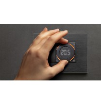 Termostato Elettronico controllo temperatura ambiente 230V Nero Vimar 02970