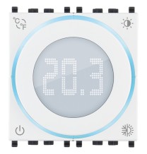 Termostato Elettronico controllo temperatura ambiente 230V bianco Vimar 02970.B