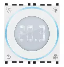 Termostato Elettronico controllo temperatura ambiente 230V bianco Vimar 02970.B