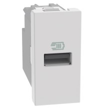 Caricatore Bticino MatixGo USB 1 modulo Bianco serie  JW4191A
