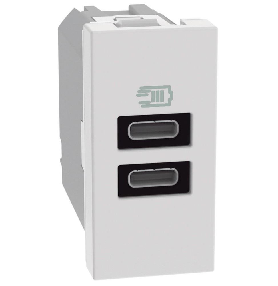 Caricatore Bticino MatixGo USB con 2 porte tipo C Bianco JW4191CC Caricatore Bticino MatixGo USB con 2 porte tipo C Bianco JW4191CC