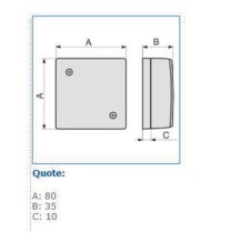Scatola di derivazione per canale 80x80x35 Bocchiotti DSM W