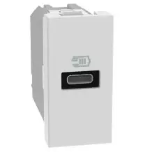 Caricatore Bticino MatixGo USB tipo C fino a 20W 1 modulo Bianco  JW4192C