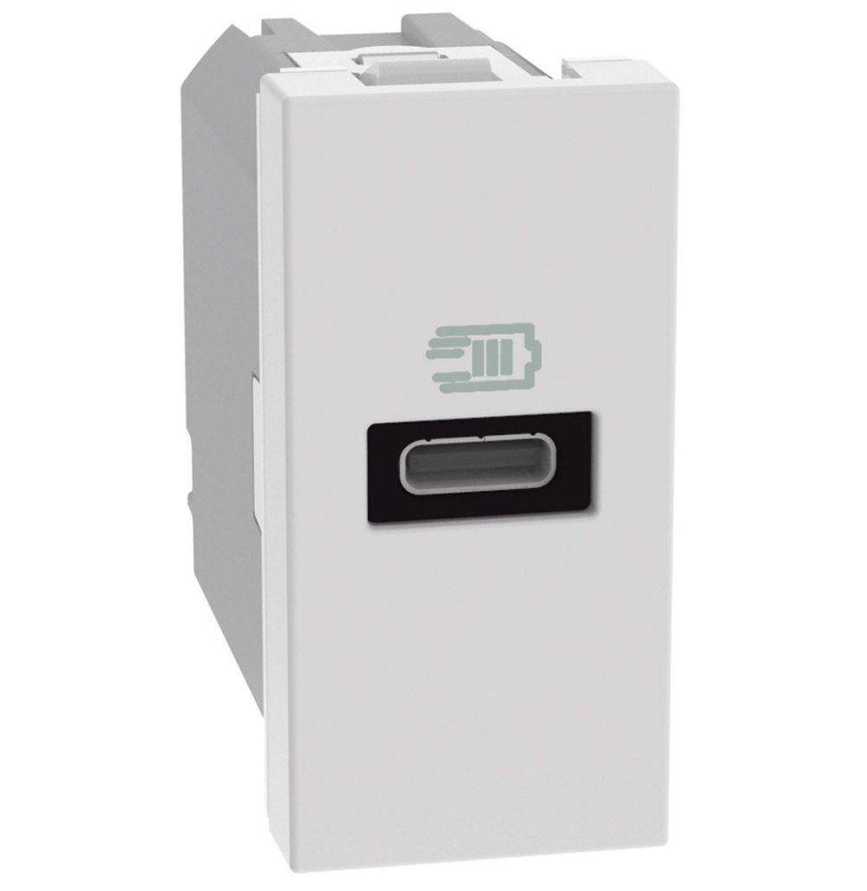 Caricatore Bticino MatixGo USB tipo C fino a 20W 1 modulo Bianco JW4192C Caricatore Bticino MatixGo USB tipo C fino a 20W 1 modulo Bianco JW4192C