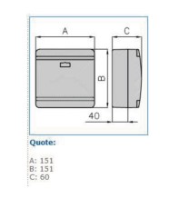 Scatole di derivazione 151x151 per canale TAN e TAE-N Bocchiotti SDN1 W