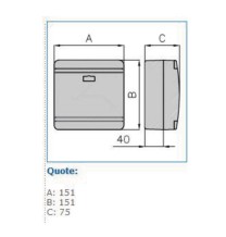 Scatole di derivazione 151x151 per canale TAN e TAE-N Bocchiotti SDN2 W