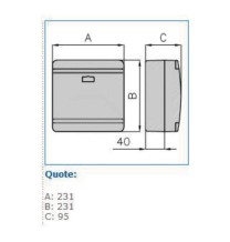 Scatole di derivazione 231x231x95 per canale TAN e TAE-N Bocchiotti SDN3 W