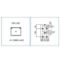Canale 100x80 completo di coperchio Bocchiotti TA-N 100x80 W