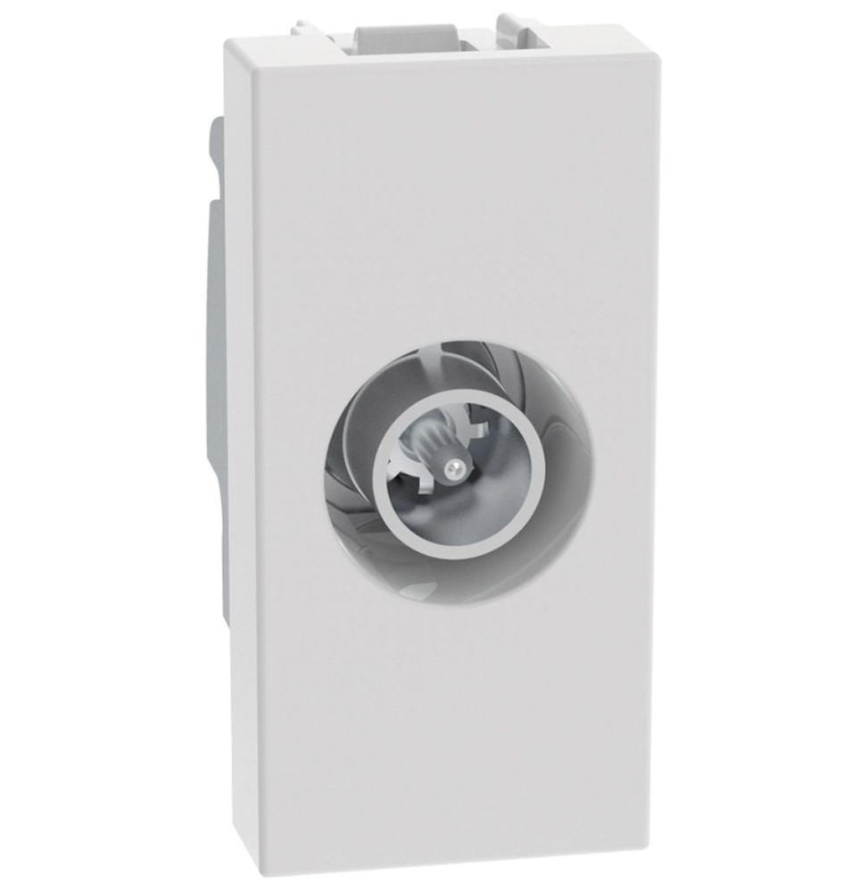 Presa TV Bticino MatixGo coassiale passante -10 dB Bianca JW4202P10