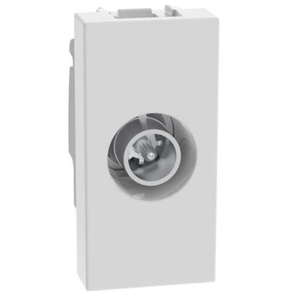 Presa TV Bticino MatixGo coassiale passante -10 dB Bianca JW4202P10