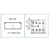 Canale 200x80 completo di coperchio Bocchiotti TA-N 200x80 W
