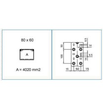 Canalina 80x60 completa di coperchio Bocchiotti TA-N 80x60 W