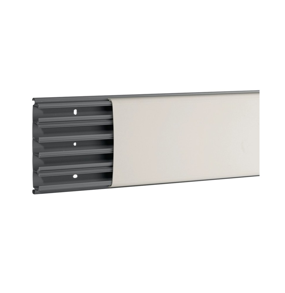 Canale a battiscopa 127x28mm a 5 scomparti bianco Bocchiotti TBA W