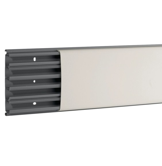 Canale a battiscopa 127x28mm a 5 scomparti bianco Bocchiotti TBA W
