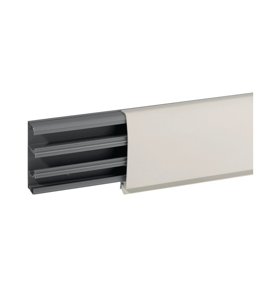Canale a battiscopa 81,5x22,5mm a 3 scomparti bianco Bocchiotti TBN W