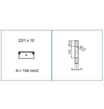 Canalina 22x10 1 scomparto Bianca TMC 22/1x10 W