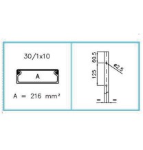 Canalina 30x10 1 scomparto Bianca TMC 30/1x10 W