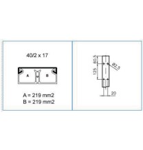 Canalina 40x17 2 scomparti Bianca TMC 40/2x17 W