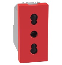 Presa Bticino MatixGo bipasso P17/11 Rossa 16A serie  JW4180