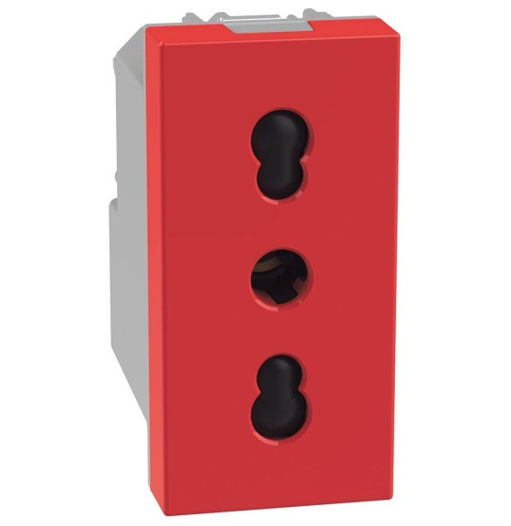 Presa Bticino MatixGo bipasso P17/11 Rossa 16A serie  JW4180