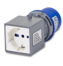 Adattatore da Spina Industriale a Presa Schuko trivalente 2P+T 16A Master 24AD1002