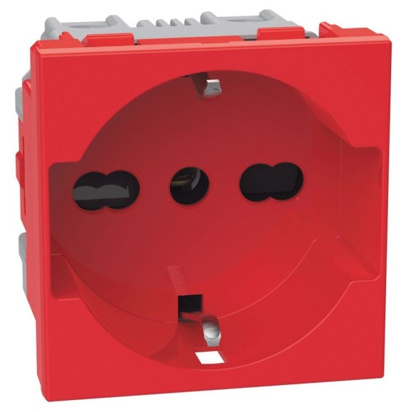 Presa Trivalente Bticino MatixGo Rossa 16A J4140A16R