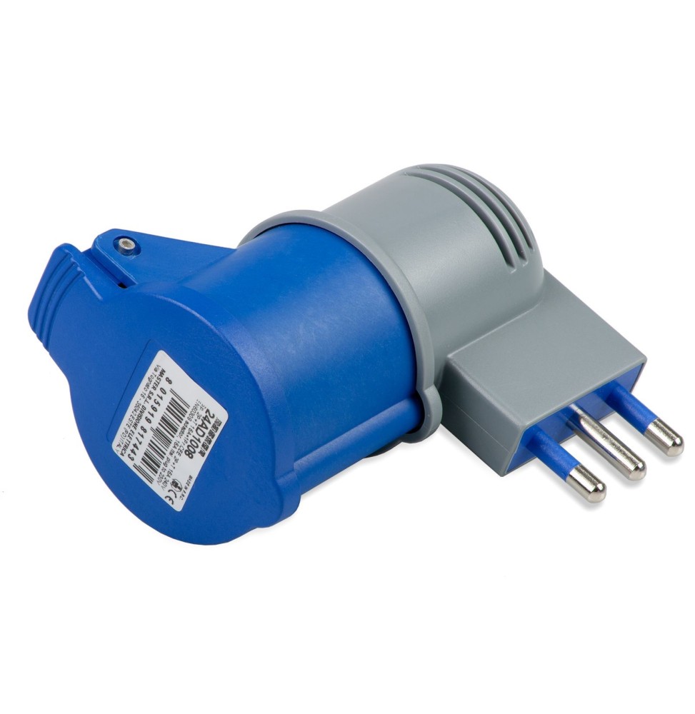 Adattatore da Spina 16A Civile a Industriale CEE 2P+T 16A Master 24AD1008