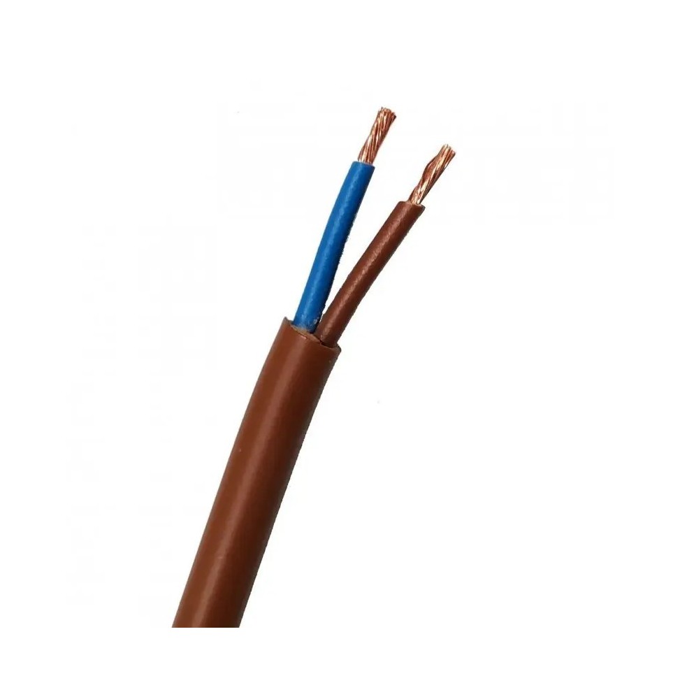 Cavo elettrico Antifiamma FS18 2x2,5 MMQ Colore marrone Cavo elettrico Antifiamma FS18 2x2,5 MMQ Colore marrone