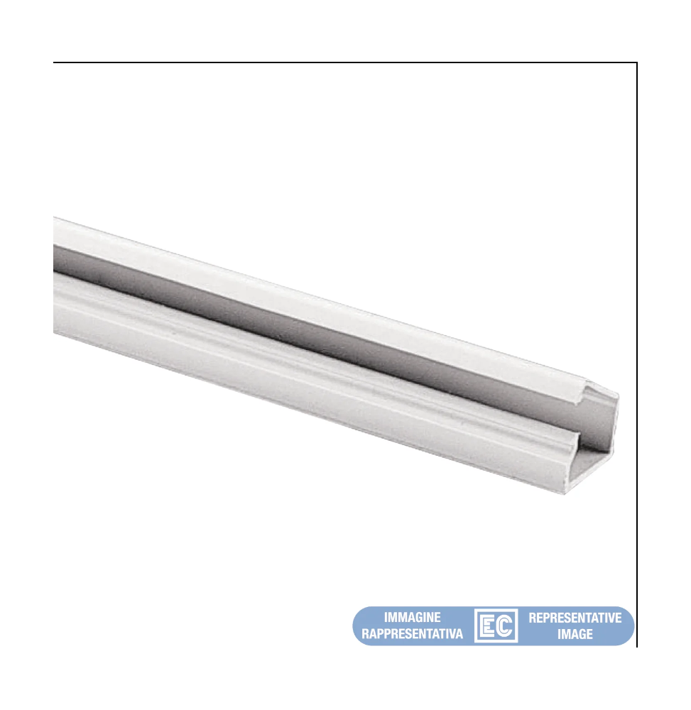 Canalina Adesiva 20x10 1 scomparto Bianca ECMA2010