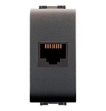 Presa telefonica antracite Mylife compatibile Living ECL4084