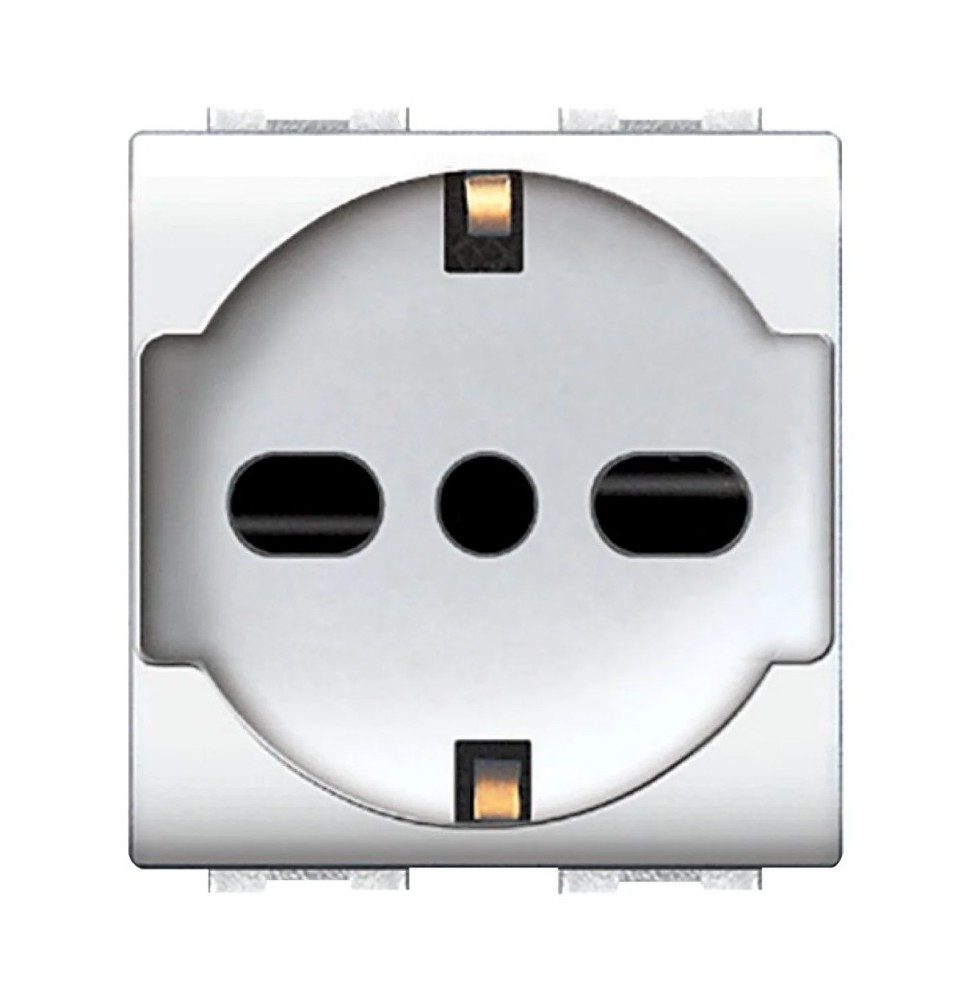 Presa Trivalente Schuko 16A Mylife compatibile LivingLight ECL4050WH