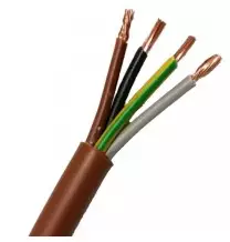 Cavo elettrico Antifiamma FS18 4X2,5 MMQ Colore marrone con Giallo Verde