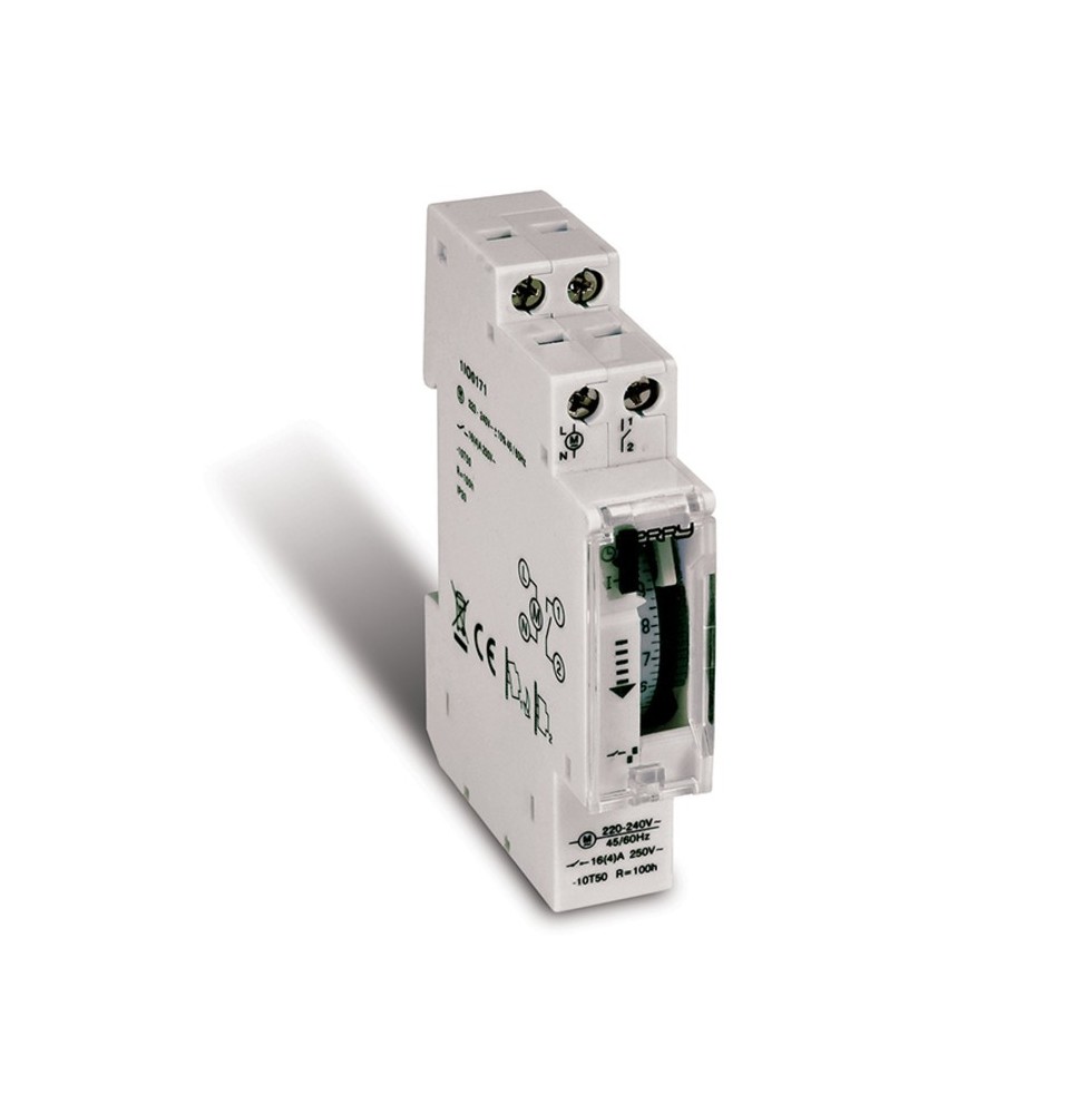 Interruttore orario meccanico giornaliero 1 Modulo Perry 1IO0171