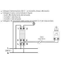 Interruttore crepuscolare 0-1000 Lux 1 Modulo Perry 1IC7053N