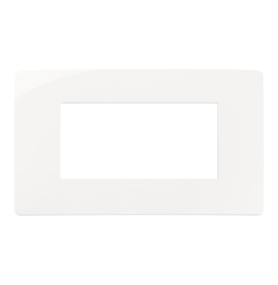 Placca Plana UP 4 moduli bianca in tecnopolimero 14654.U01