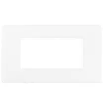 Placca Plana UP 4 moduli bianco matt in tecnopolimero 14654.U11
