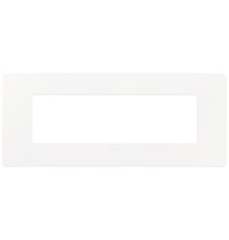 Placca Plana UP 7 moduli bianco matt in tecnopolimero 14657U.11