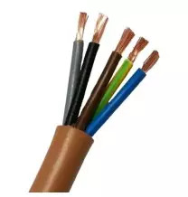 Cavo elettrico Antifiamma FS18 5X1 MMQ Colore marrone con Giallo Verde