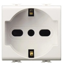 Presa Trivalente Schuko 16A Easy compatibile Matix ECSE8040