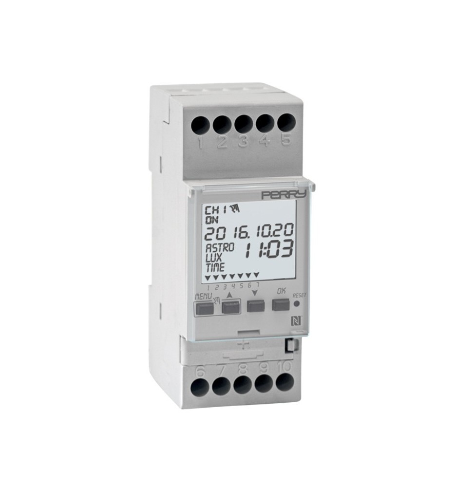 Interruttore astronomico NFC 2 Moduli Perry 1IO4091NFC