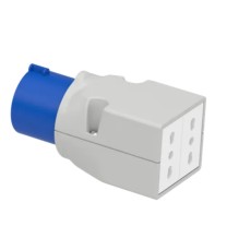 Adattatore Spina CEE a 2 Prese Bipasso 2P+T 16A Schneider PKZA202