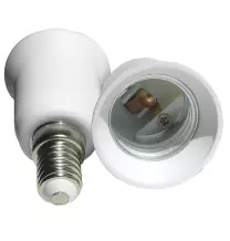 Adattatore Bianco da attacco E14 a lampada E27 Lampo ADE14-E27