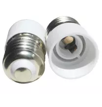 Adattatore Bianco da attacco E27 a lampada E14 Lampo ADE27-E14