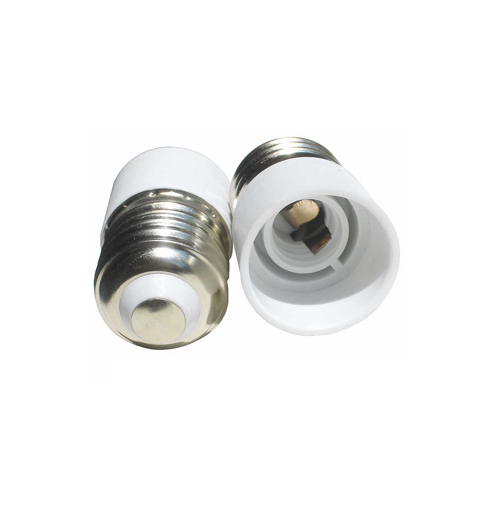 Adattatore Bianco da attacco E27 a lampada E14 Lampo ADE27-E14