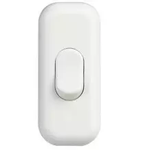 Interruttore Passafilo unipolare Bianco chiusura con viti Lampo N910BI