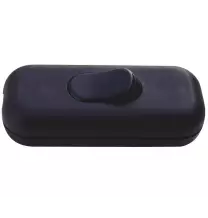 Interruttore Passafilo unipolare Nero chiusura con viti Lampo N910NE